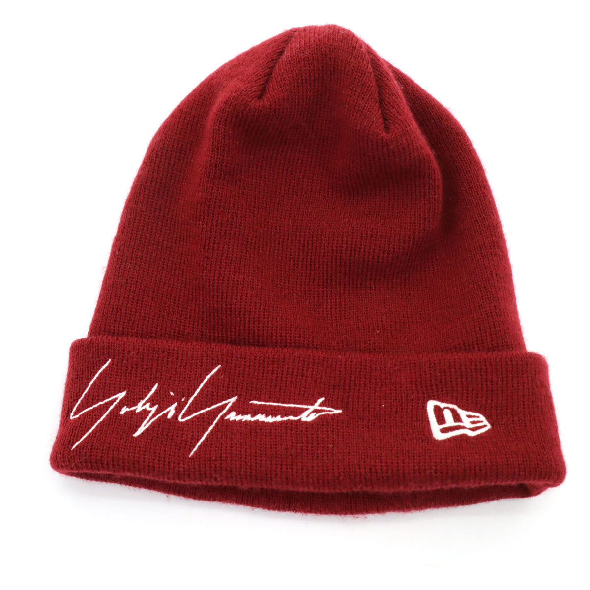 Yohji Yamamoto POUR HOMME ヨウジヤマモトプールオム NEW ERA ニューエラ コラボ ニットキャップ ワインレッド ビーニー メンズ