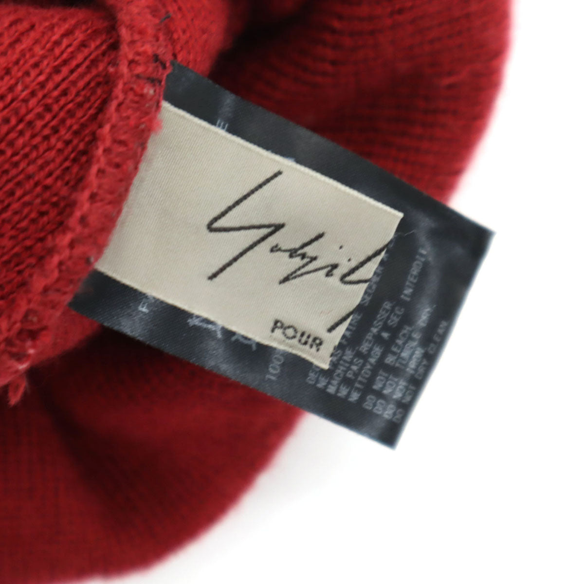 Yohji Yamamoto POUR HOMME ヨウジヤマモトプールオム NEW ERA ニューエラ コラボ ニットキャップ ワインレッド ビーニー メンズ