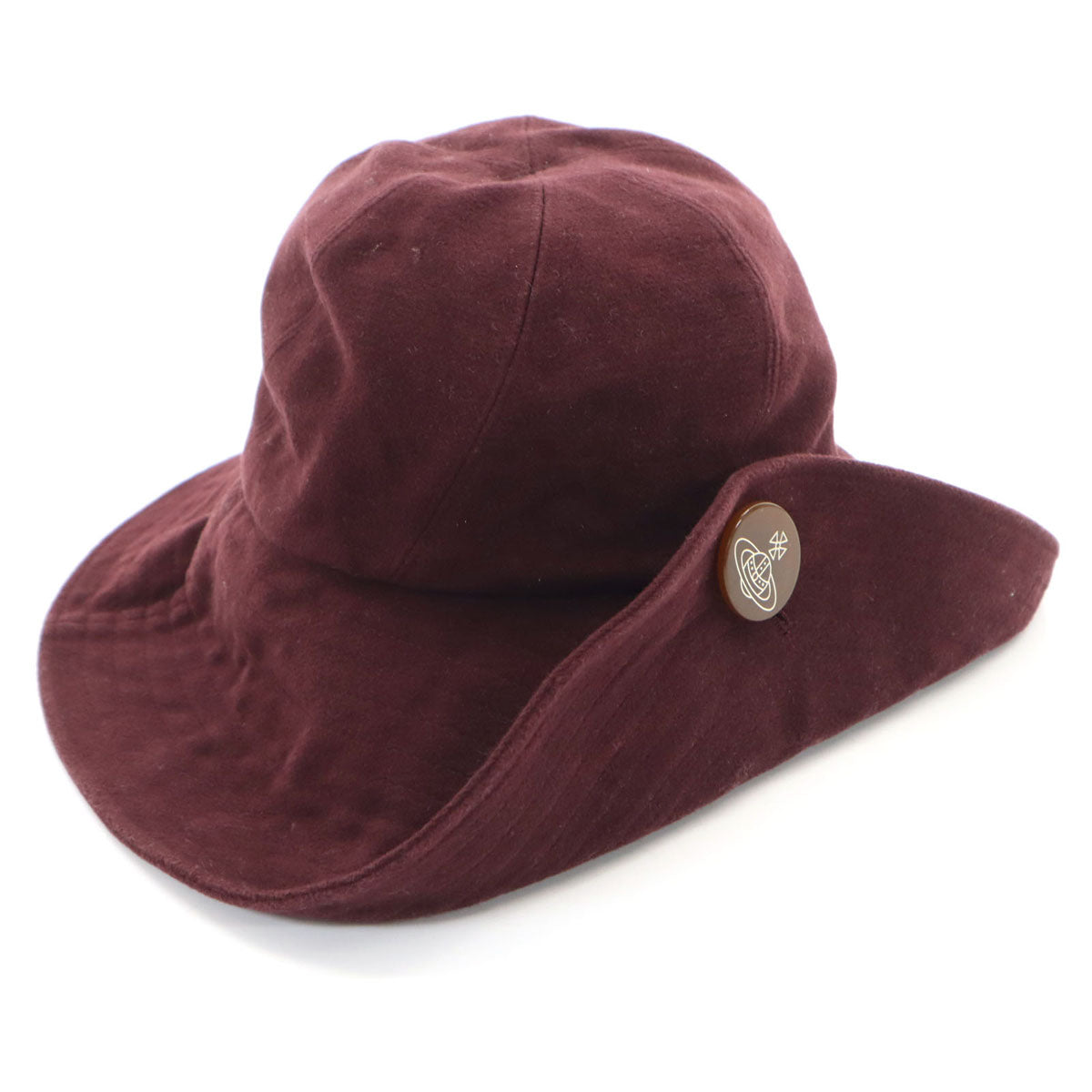 Vivienne Westwood ACCESSORIES ヴィヴィアンウエストウッド アクセサリーズ 日本製 モールスキン ハット ボルドー 帽子 レディース