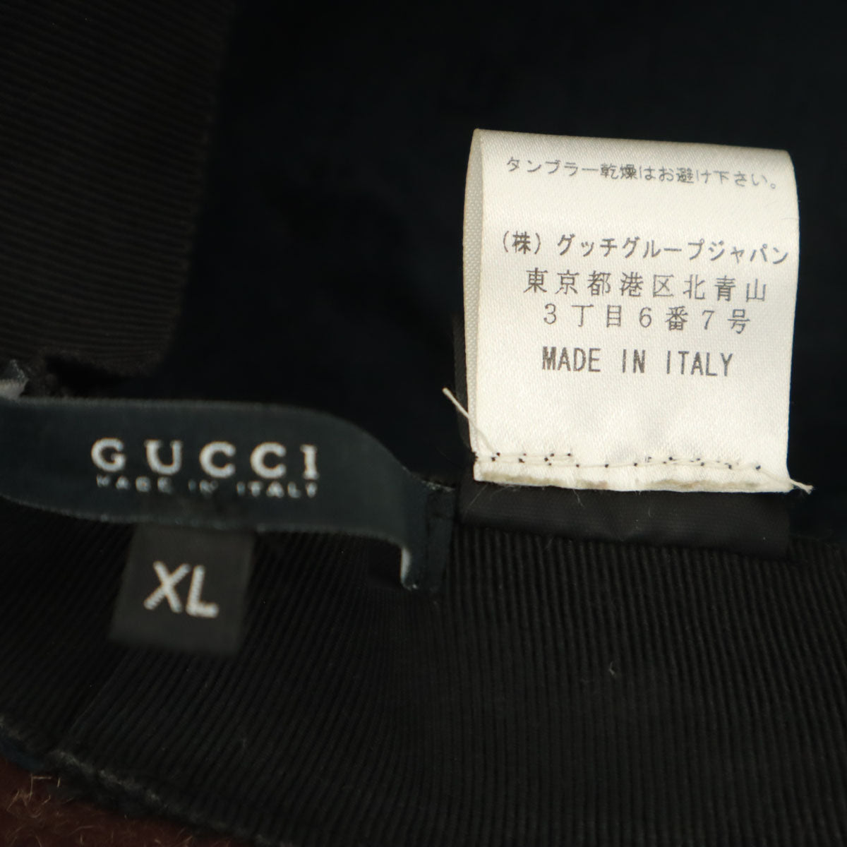 GUCCI グッチ イタリア製 ウール ハット XL ブラウン 帽子 メンズ