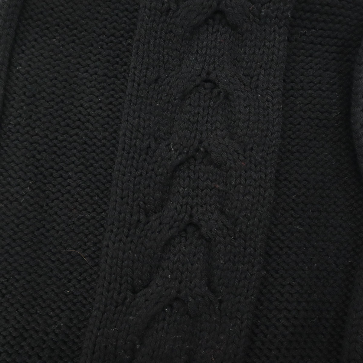 DOLCE&GABBANA ドルチェアンドガッバーナ イタリア製 ケーブル ニット マフラー ブラック ユニセックス メンズ