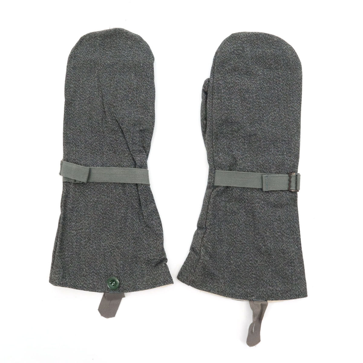 美品 SWISS ARMY スイス軍 デニムミトン グローブ 手袋 グレー ミリタリー メンズ