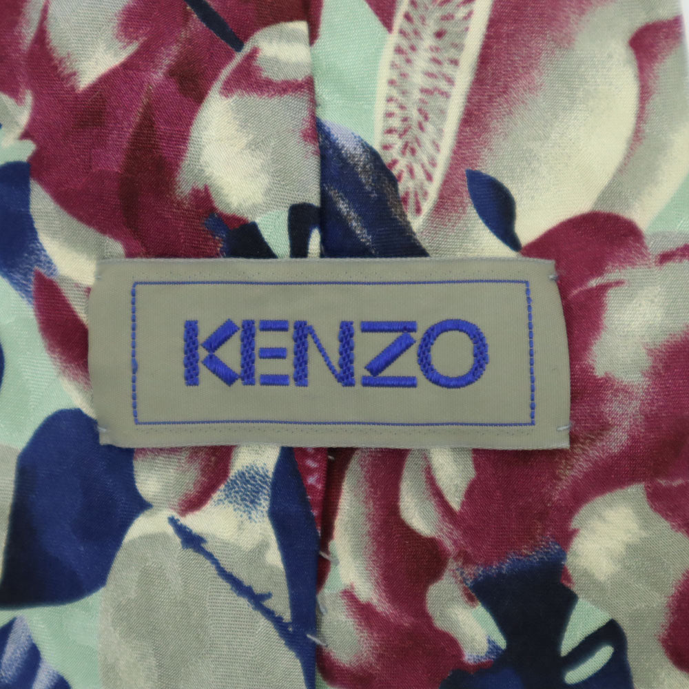 KENZO ケンゾー シルク 花柄 ネクタイ メンズ