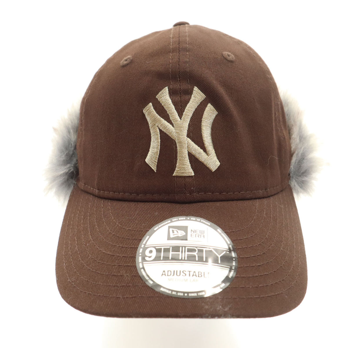 NEW ERA ニューエラ 9THIRTY MLB ニューヨークヤンキース フライト キャップ M-L ブラウン ドッグイヤー 帽子 メンズ
