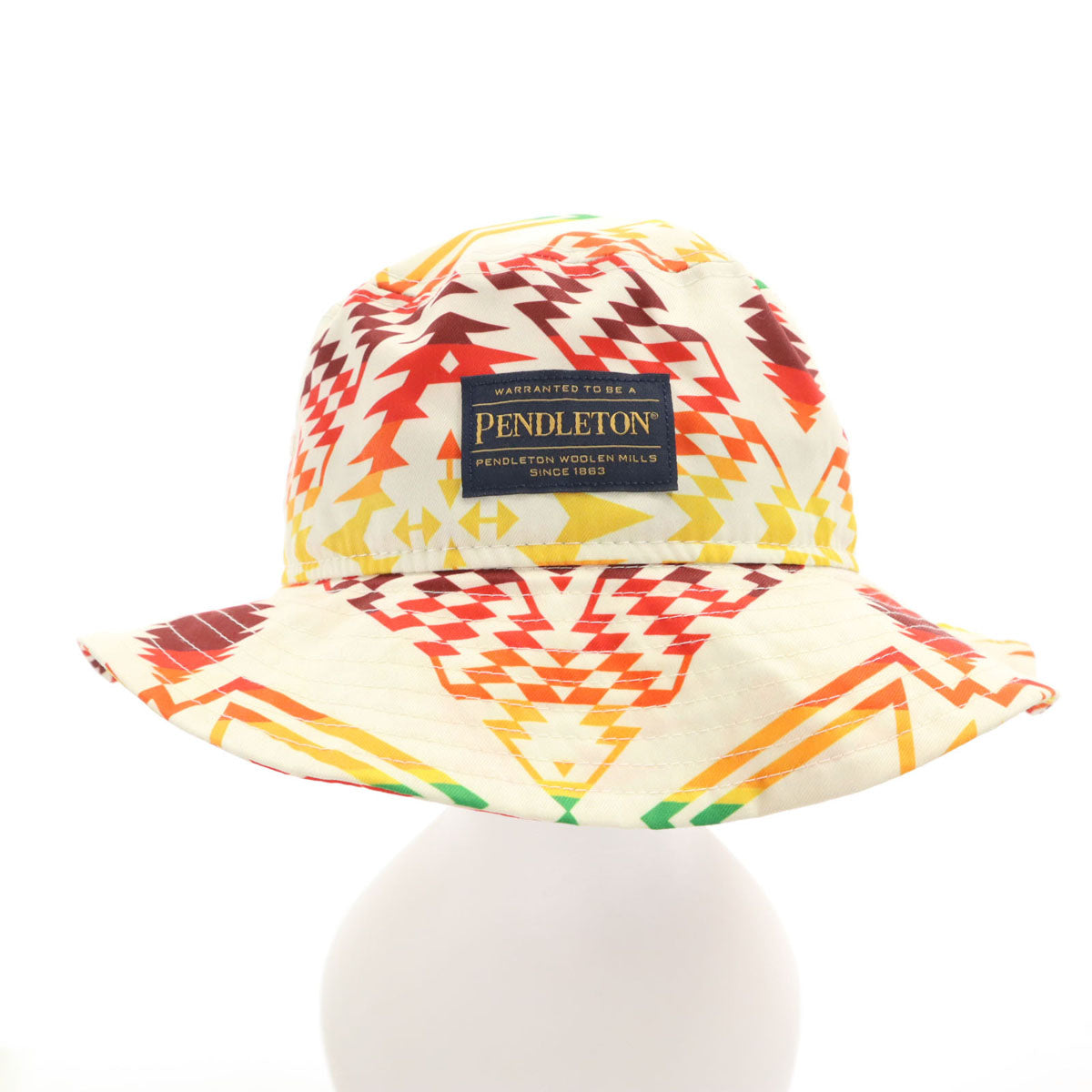 NEW ERA ニューエラ Pendleton ペンドルトン コラボ 総柄 アドベンチャー ハット L/XL アイボリー 帽子 メンズ