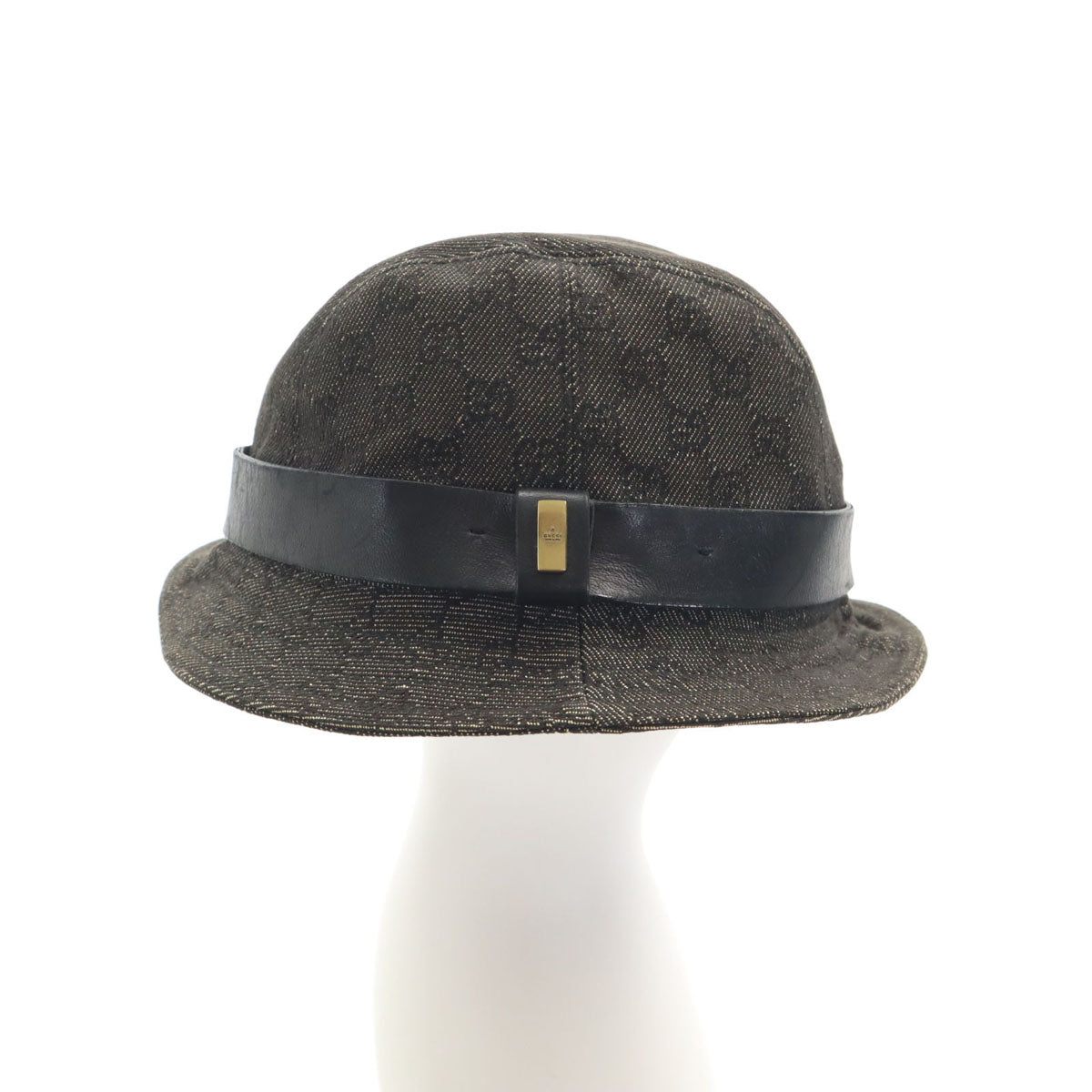 GUCCI グッチ イタリア製 GGロゴ ハット XL チャコールグレー 帽子 メンズ