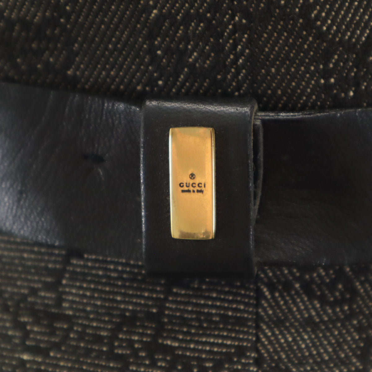 GUCCI グッチ イタリア製 GGロゴ ハット XL チャコールグレー 帽子 メンズ