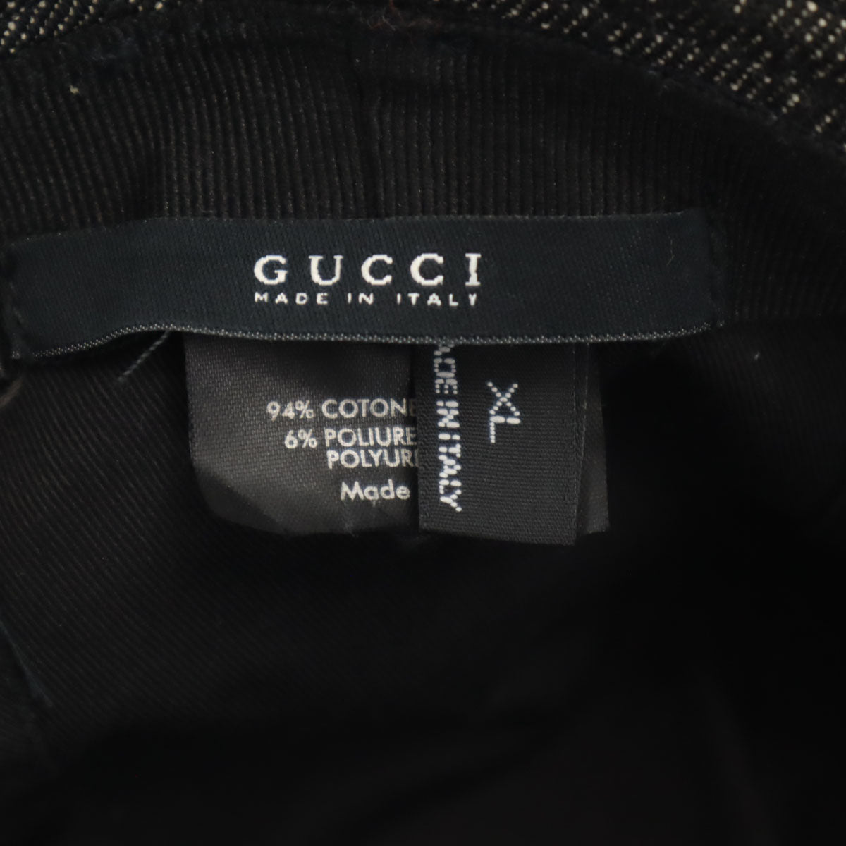 GUCCI グッチ イタリア製 GGロゴ ハット XL チャコールグレー 帽子 メンズ