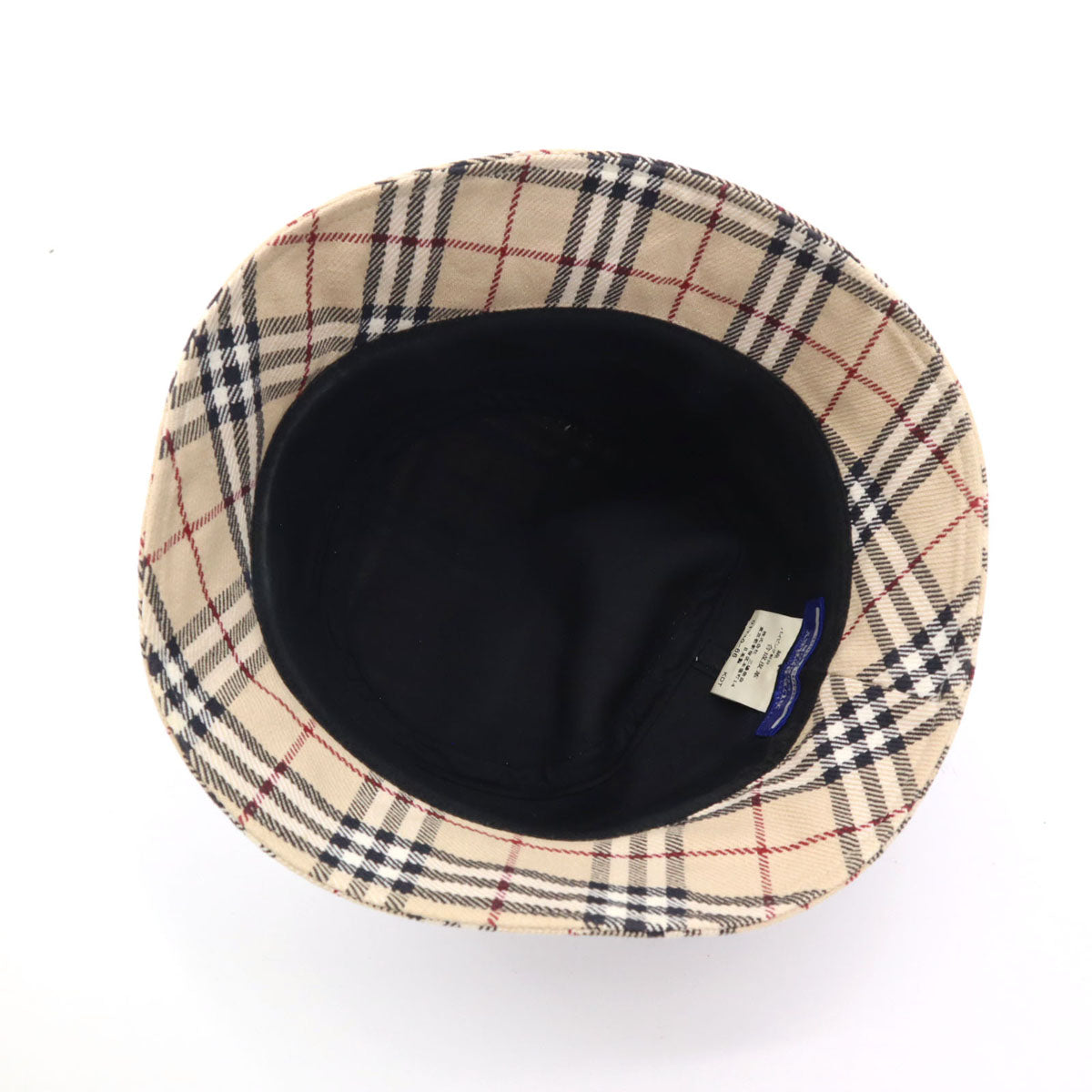 BURBERRY LONDON BLUE LABEL バーバリー ロンドン ブルーレーベル 日本製 ノバチェック バケット ハット ベージュ 三陽商会 メンズ