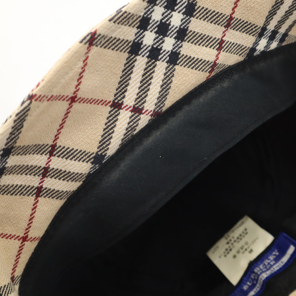 BURBERRY LONDON BLUE LABEL バーバリー ロンドン ブルーレーベル 日本製 ノバチェック バケット ハット ベージュ 三陽商会 メンズ