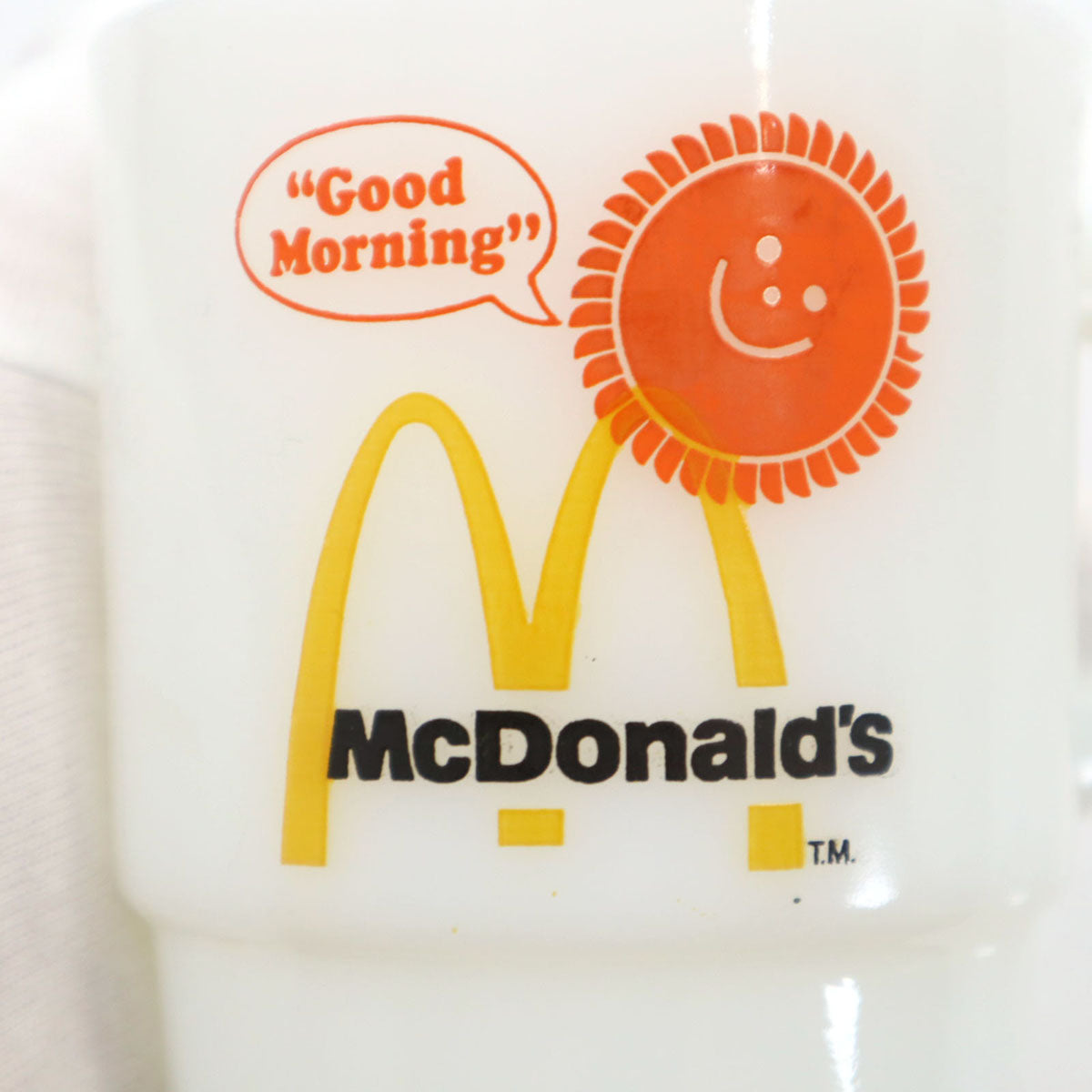 Fire-King ファイヤーキング USA製 マクドナルド マグカップ ホワイト ミルクガラス オールド メンズ