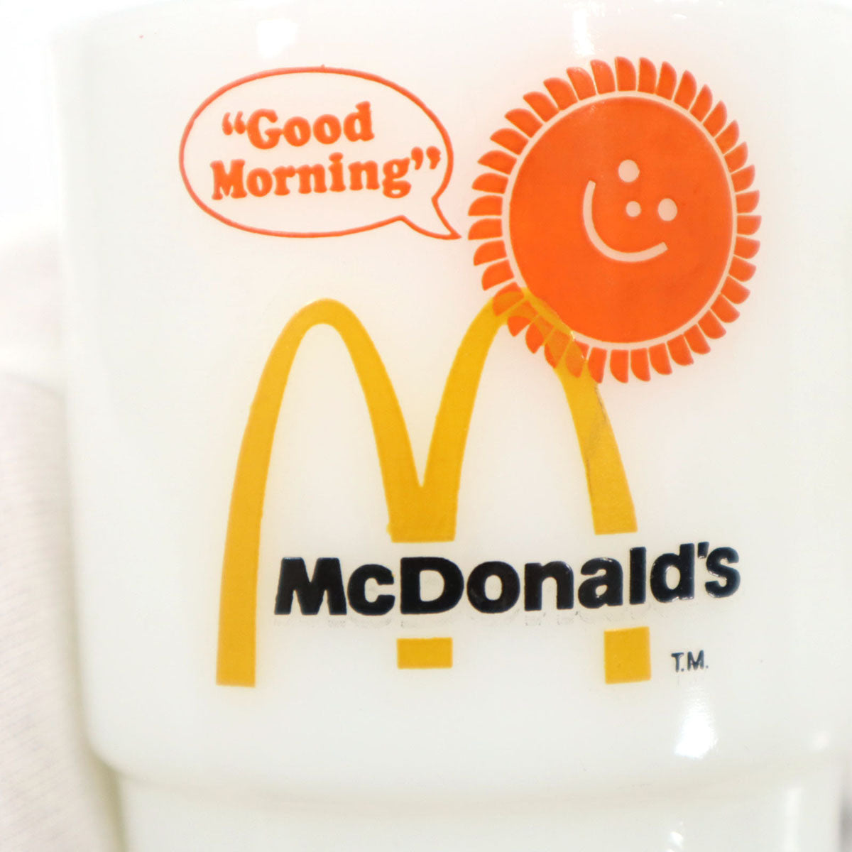 Fire-King ファイヤーキング USA製 マクドナルド マグカップ ホワイト ミルクガラス オールド メンズ