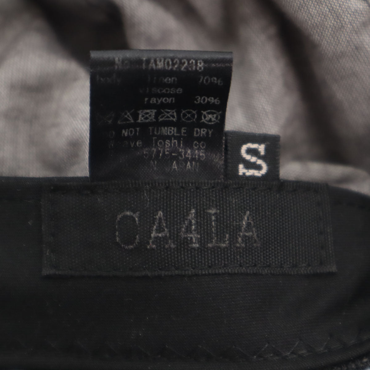 CA4LA カシラ リネンブレンド ハンチング S ブラック 帽子 メンズ