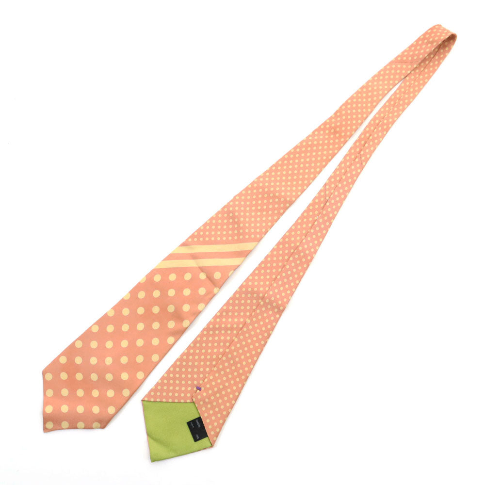 ポールスミス 日本製 シルク ドット柄 ネクタイ ピンク系 Paul Smith 水玉 メンズ