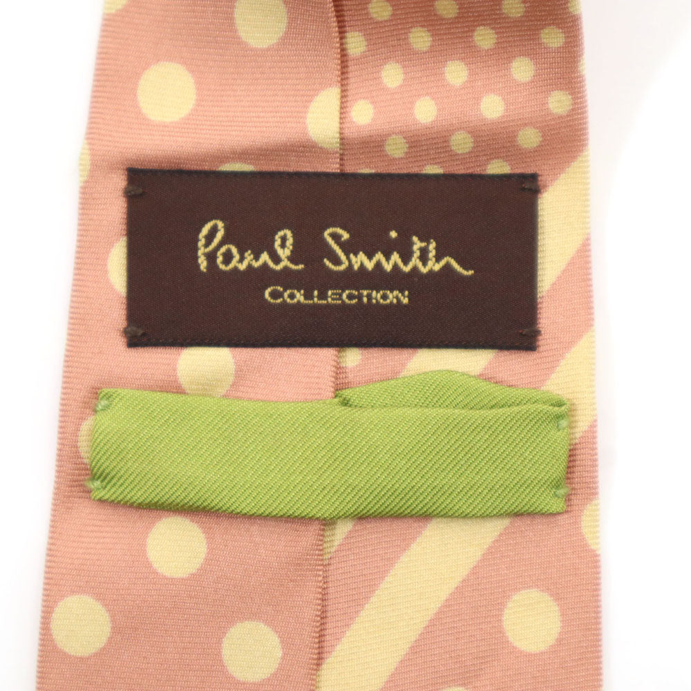 ポールスミス 日本製 シルク ドット柄 ネクタイ ピンク系 Paul Smith 水玉 メンズ