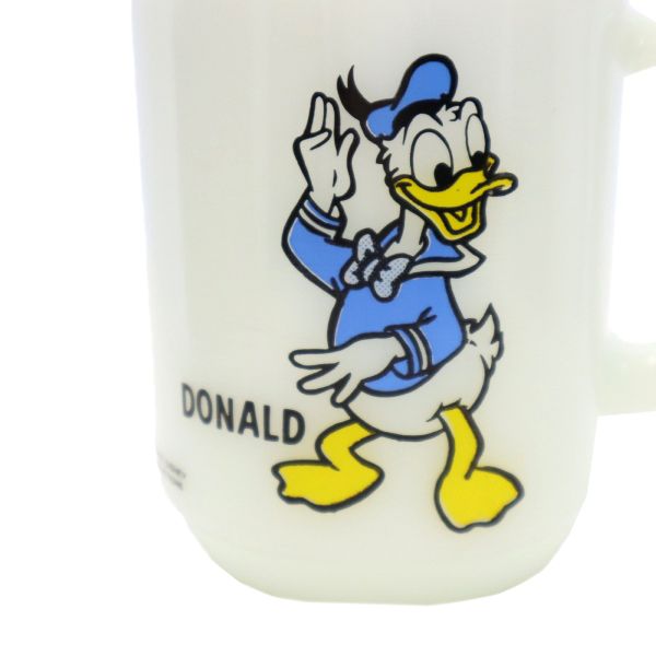 ファイヤーキング 60s 70s USA製 ミルクガラス ドナルドダック ヴィンテージ マグカップ ホワイト オールド メンズ
