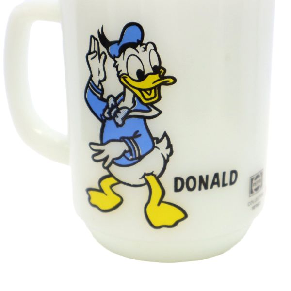 ファイヤーキング 60s 70s USA製 ミルクガラス ドナルドダック ヴィンテージ マグカップ ホワイト オールド メンズ