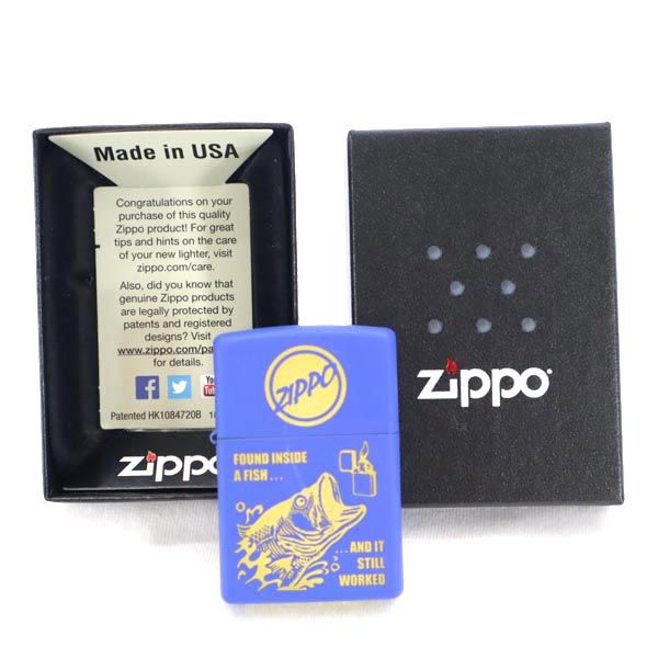 ジッポー 2015年 USA製 オイルライター ブルー メンズ