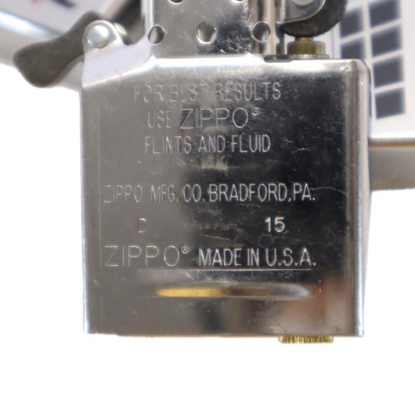 ジッポー 2015年 USA製 オイルライター シルバー メンズ