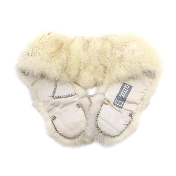 SAGA FOX サガフォックス ファー ショール ベージュ系 Superb Quality Ranched Fox レディース