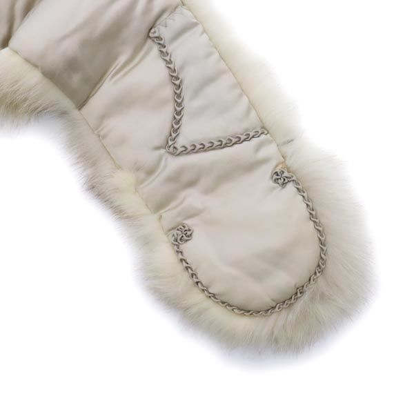 SAGA FOX サガフォックス ファー ショール ベージュ系 Superb Quality Ranched Fox レディース