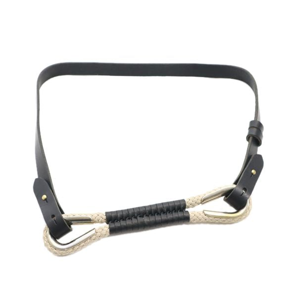 未使用 ナノユニバース アンボワーズ AMBOISE カーフレザー ロープ ベルト ブラック nano universe レディース