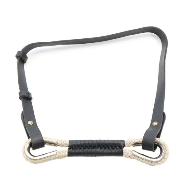 未使用 ナノユニバース アンボワーズ AMBOISE カーフレザー ロープ ベルト ブラック nano universe レディース