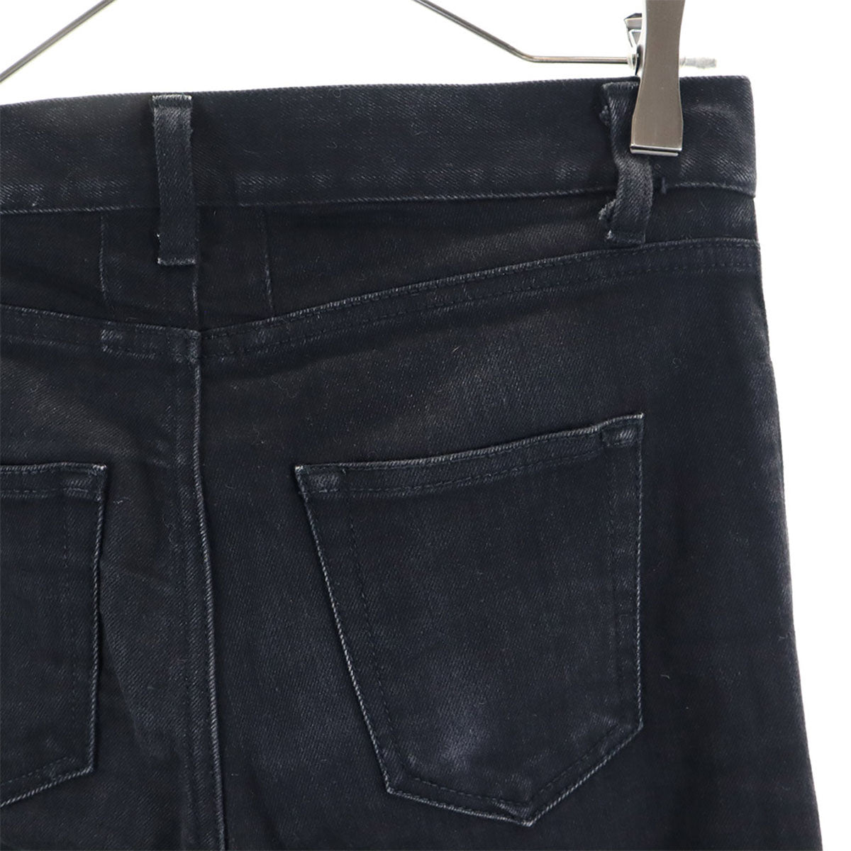 SAINT LAURENT サンローラン ダメージ加工 スキニーデニムパンツ w29 ブラック 日本製 ジーンズ ジーパン レディース