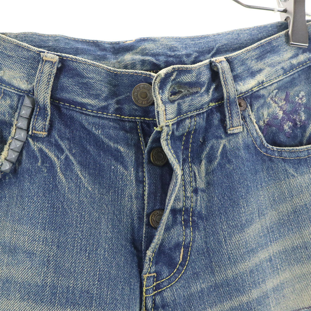 HYSTERIC GLAMOUR ヒステリックグラマー 赤耳 裏リベット ストレートデニムパンツ w30 日本製 ジーンズ ジーパン メンズ