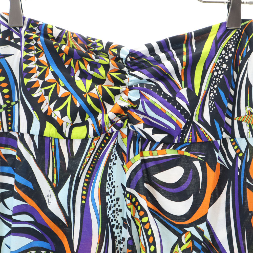 エミリオプッチ イタリア製 総柄 カットソー クロップドパンツ USA 4 Emilio Pucci レディース