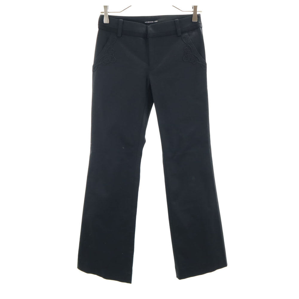 VALENTINO ヴァレンティノ 日本製 ブーツカットパンツ XS 黒 レディース