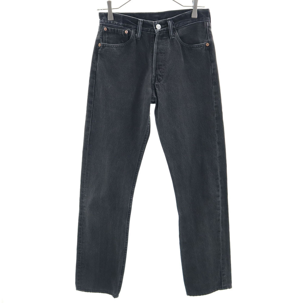 Levi's リーバイス 90s USA製 ブラックデニム 501 ストレートデニムパンツ W26 ブラック ボタンフライ レディース