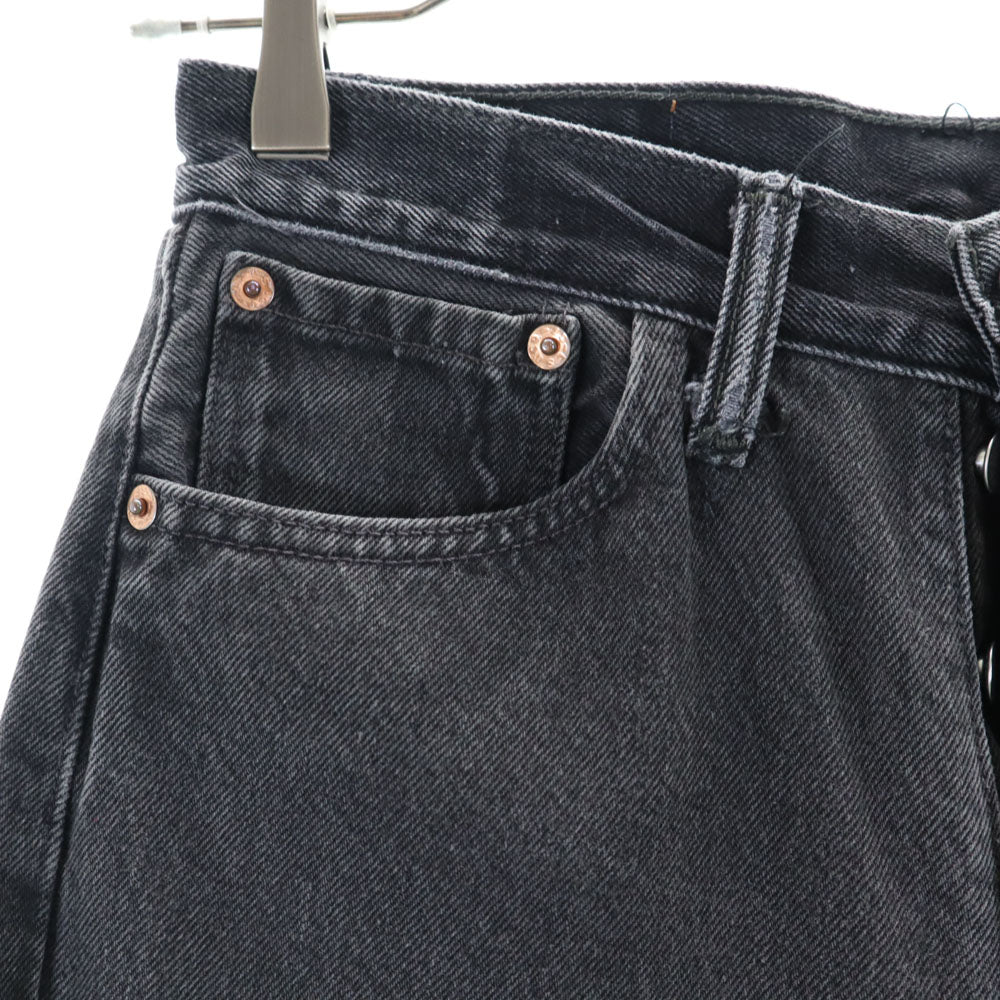 Levi's リーバイス 90s USA製 ブラックデニム 501 ストレートデニムパンツ W26 ブラック ボタンフライ レディース