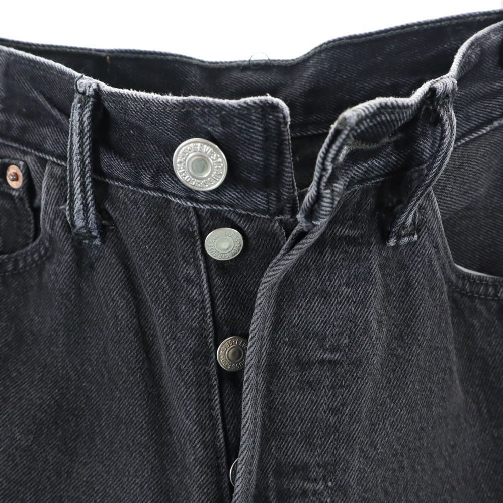 Levi's リーバイス 90s USA製 ブラックデニム 501 ストレートデニムパンツ W26 ブラック ボタンフライ レディース