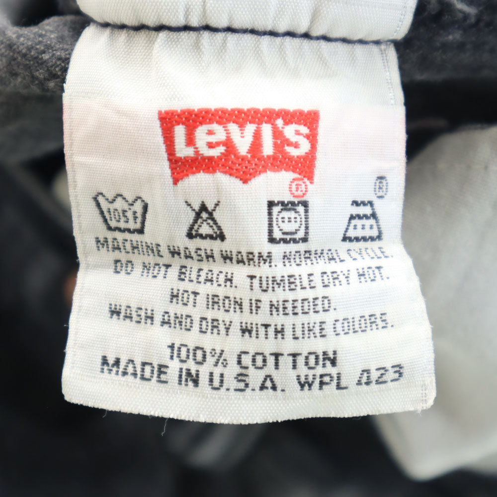 Levi's リーバイス 90s USA製 ブラックデニム 501 ストレートデニムパンツ W26 ブラック ボタンフライ レディース