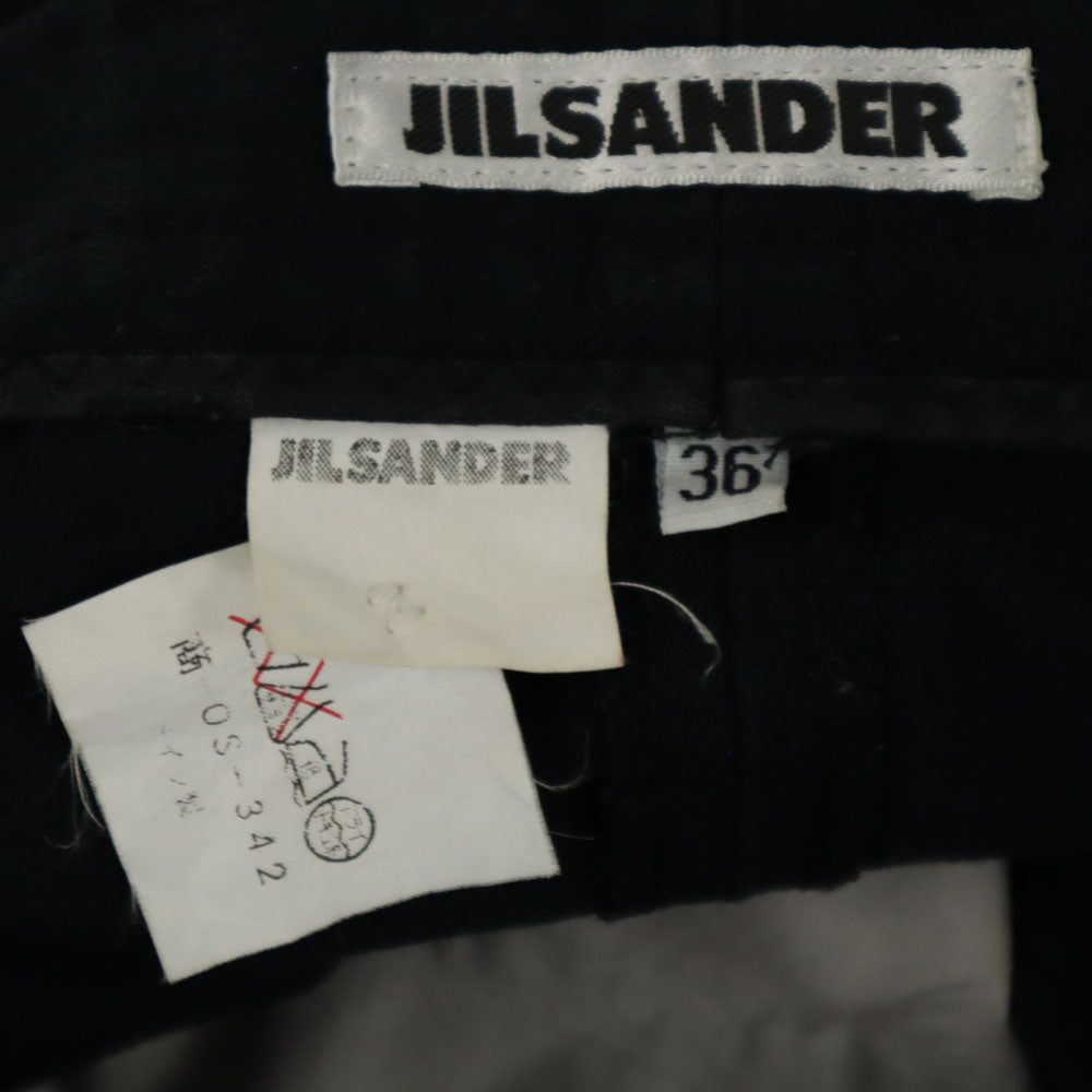JIL SANDER ジルサンダー スリムパンツ 36 ブラック ストレッチ レディース