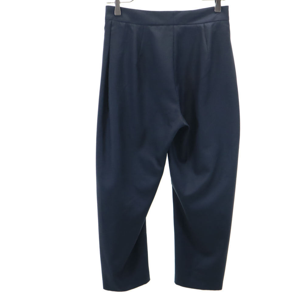 MAISON KITSUNE メゾンキツネ スラックスパンツ 36 ネイビー テーパード レディース