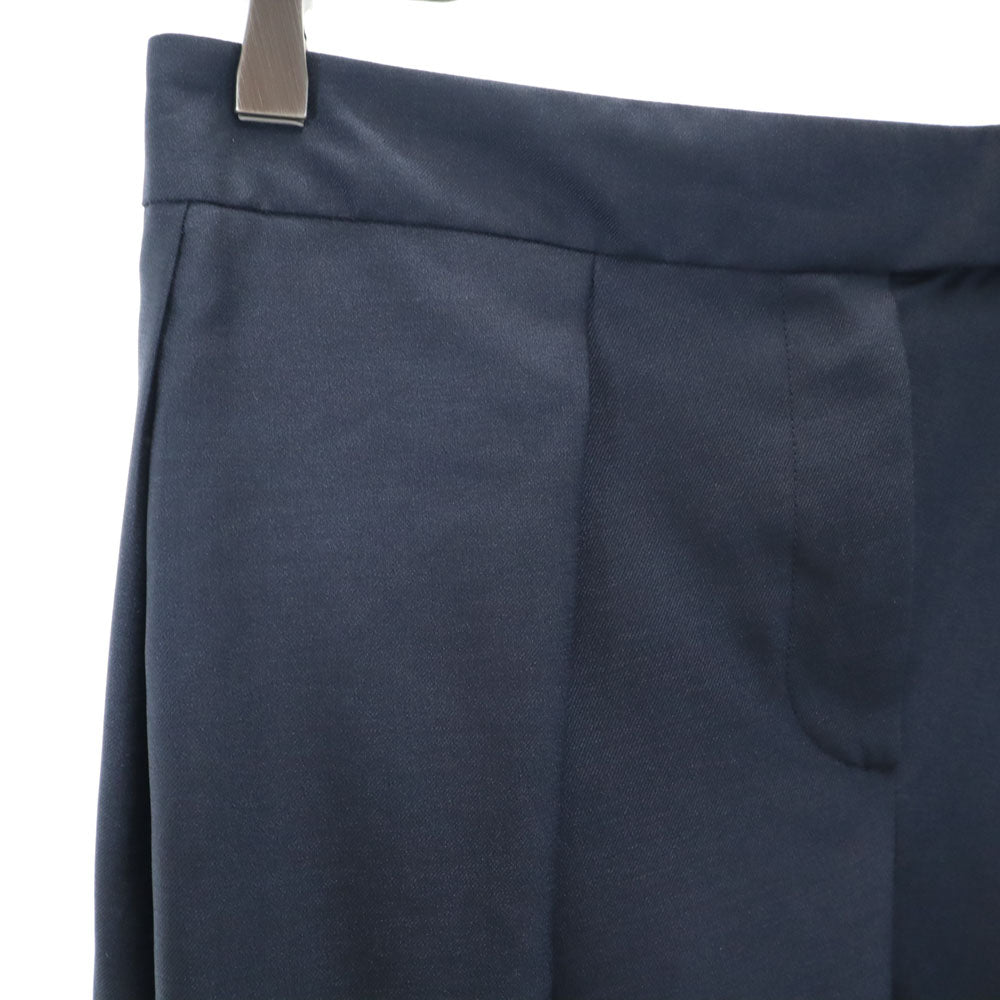 MAISON KITSUNE メゾンキツネ スラックスパンツ 36 ネイビー テーパード レディース