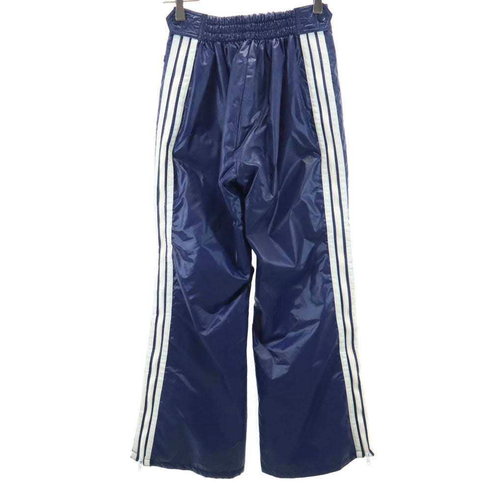 adidas アディダス 70s デサント製 ヴィンテージ 西ドイツタグ 中綿 オーバー パンツ 4 ネイビー×ホワイト サイドジップ ウエストゴム メンズ