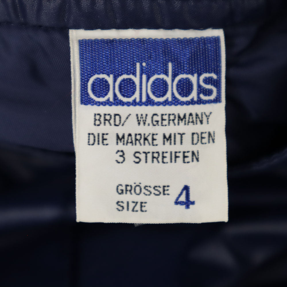 adidas アディダス 70s デサント製 ヴィンテージ 西ドイツタグ 中綿 オーバー パンツ 4 ネイビー×ホワイト サイドジップ ウエストゴム メンズ