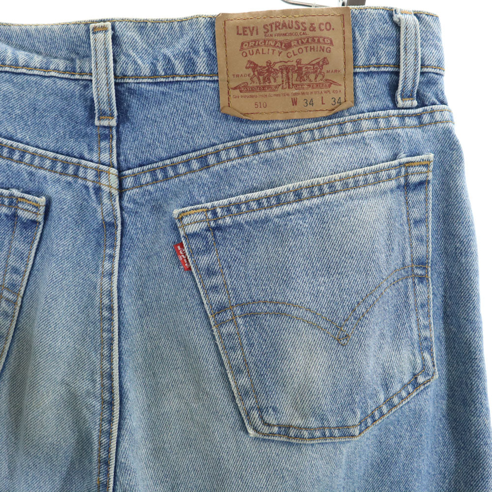 リーバイス 95年製 90s 510 USA製 デニムパンツ W34 ブルー系 Levi's ジーンズ メンズ