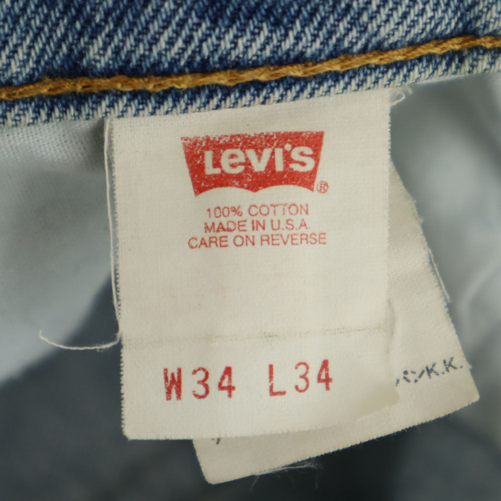 リーバイス 95年製 90s 510 USA製 デニムパンツ W34 ブルー系 Levi's ジーンズ メンズ
