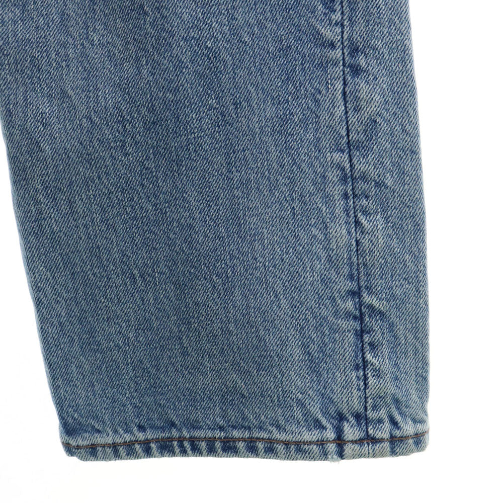 未使用 HELMUT LANG ヘルムートラング USA製 ボーイフレンド デニムパンツ W26 ライトブルー ジーンズ クラッシュ ヴィンテージ加工 レディース