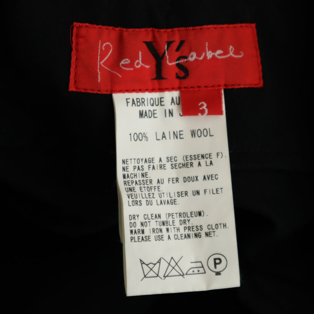 Y'sRedLabel ワイズレッドレーベル 日本製 テーパードパンツ 3 ブラック レディース