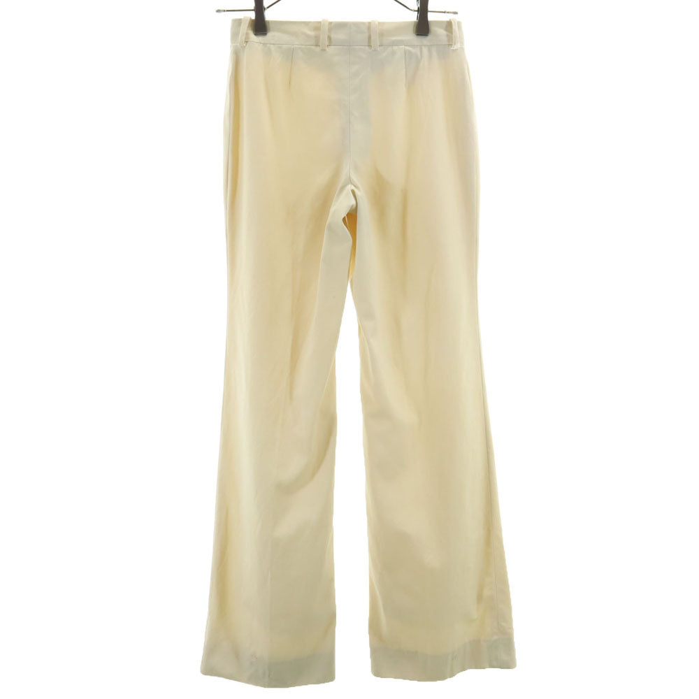 CELINE セリーヌ フランス製 ウールブレンド ブーツカットパンツ 34 ベージュ系 レディース