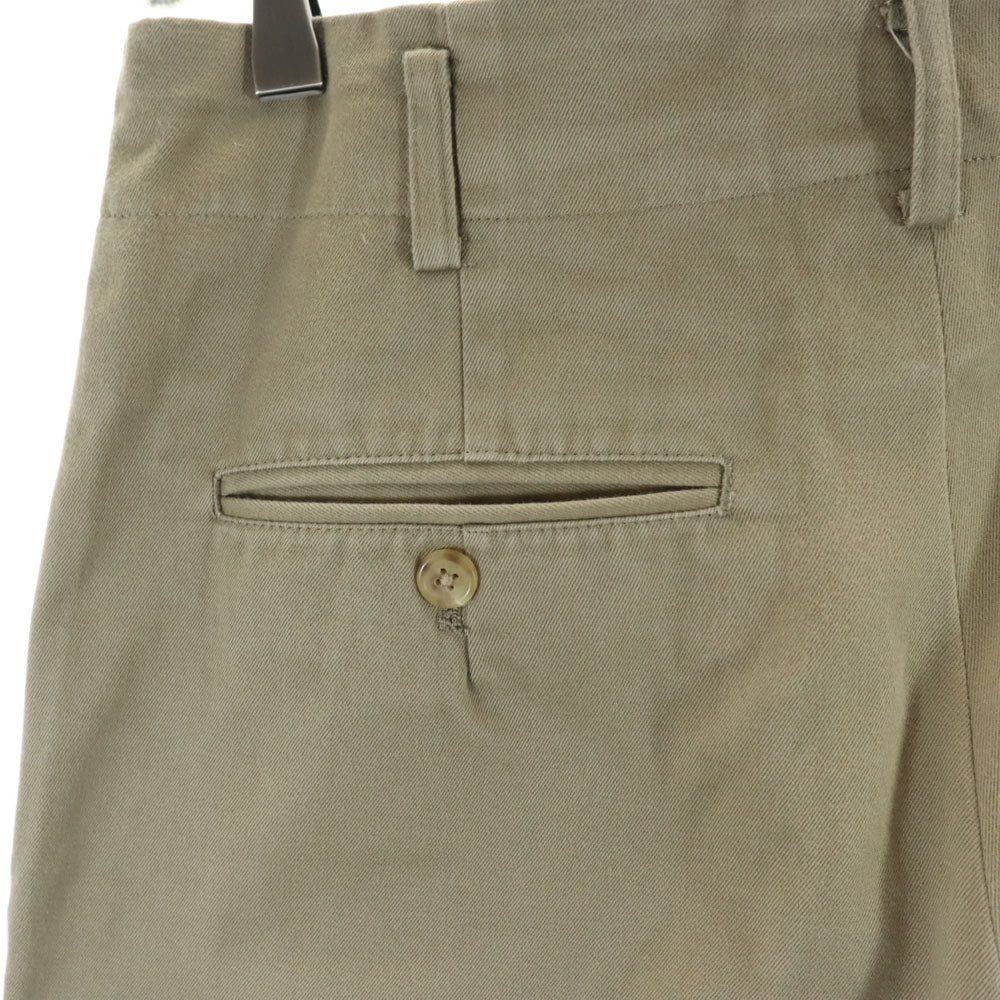 Y’s for men ワイズフォーメン 80s タック チノパンツ M ベージュ メンズ