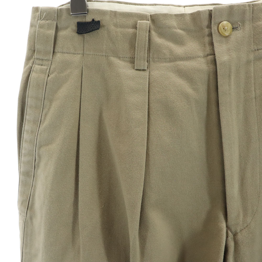 Y’s for men ワイズフォーメン 80s タック チノパンツ M ベージュ メンズ