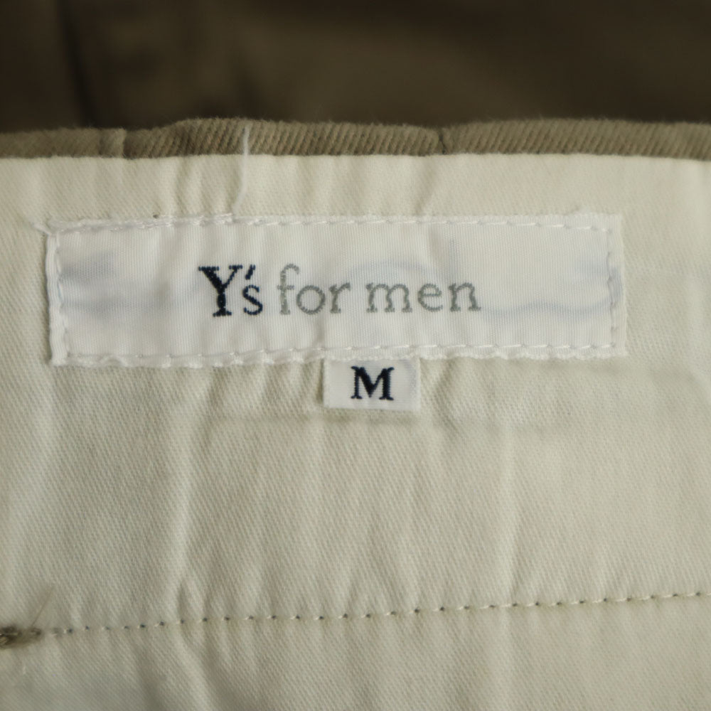 Y’s for men ワイズフォーメン 80s タック チノパンツ M ベージュ メンズ