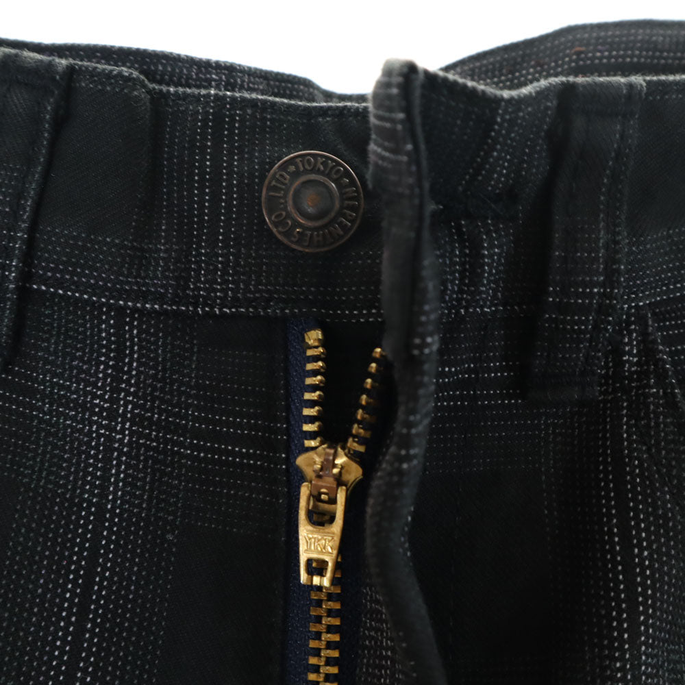 NEPENTHES ネペンテス 日本製 チェック柄 ロングパンツ S 黒系 メンズ