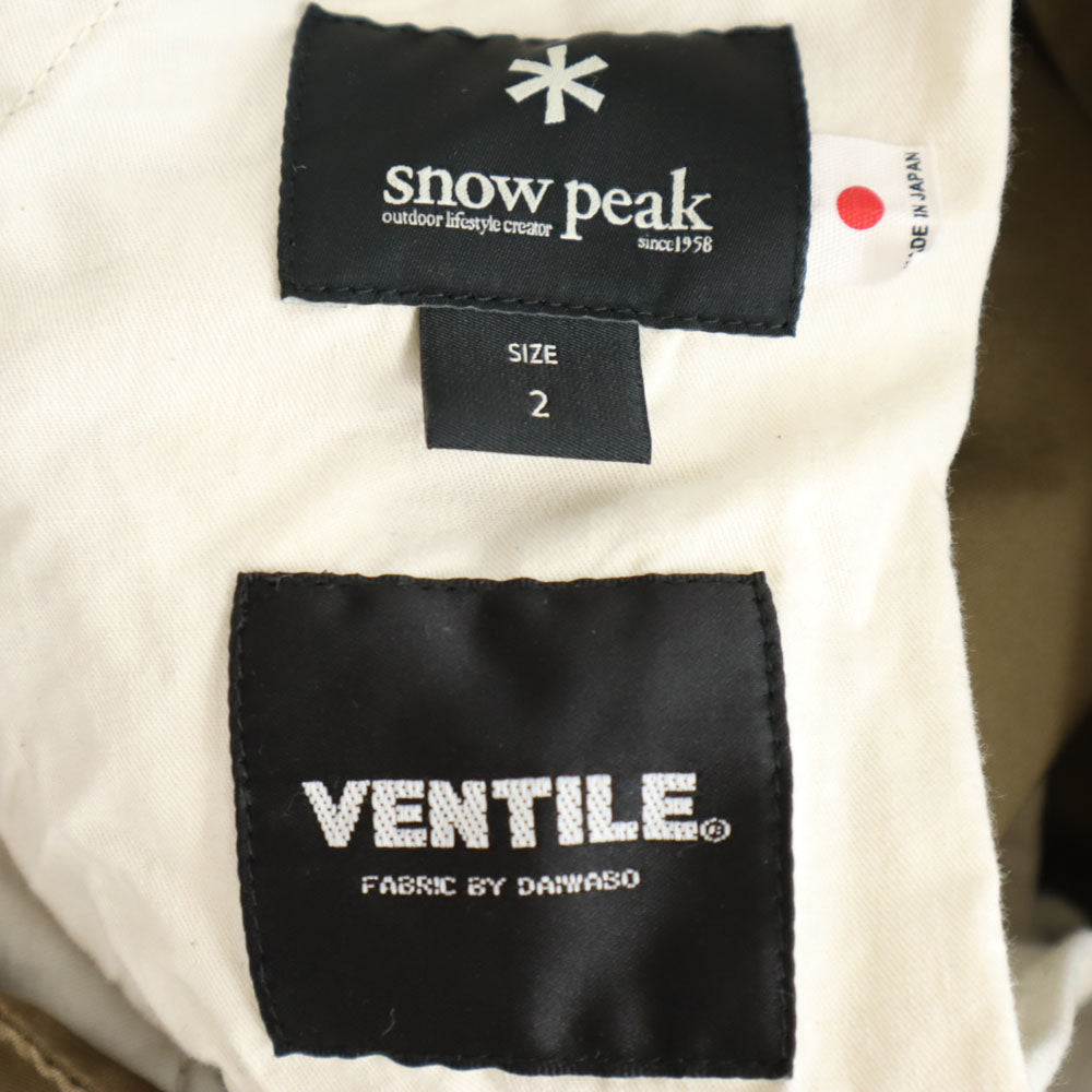 snowpeak スノーピーク 日本製 ロングパンツ 2 カーキ VENTILE レディース